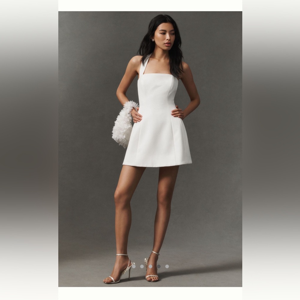 Bardot Nevelle Square-Neck Halter Hourglass Mini Dress